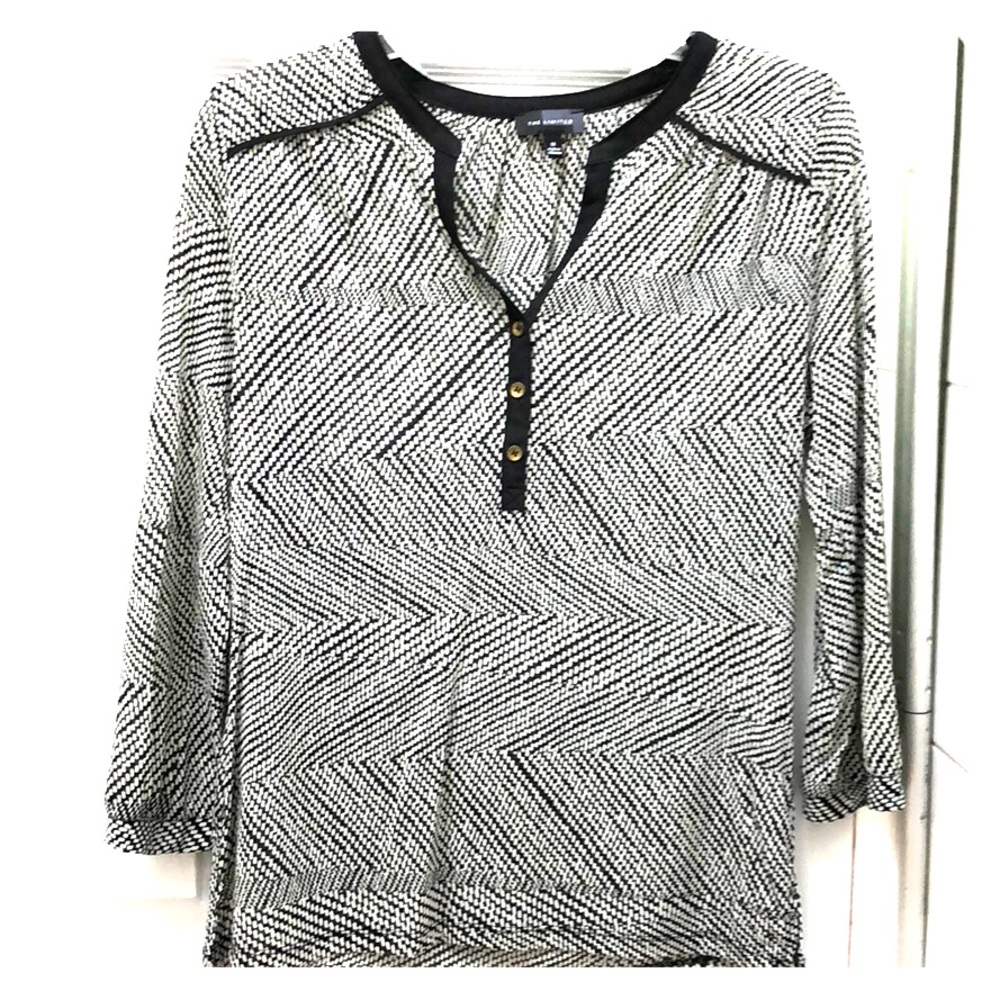 The Limited Black/White Blouse